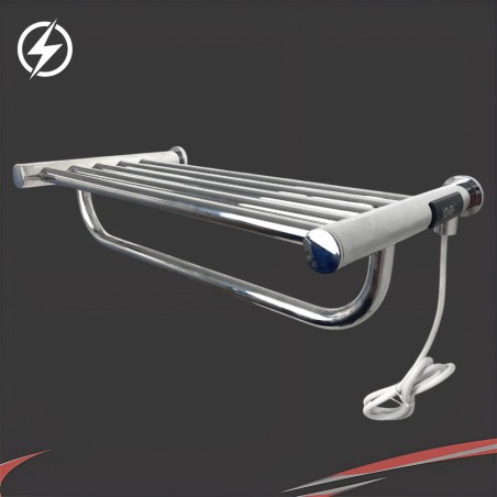 500mm (w) x 250mm (h) Ledge Polished Stainless Steel Dry Electric Towel Shelf (In-Built Controller)