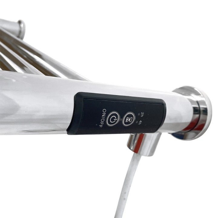 500mm (w) x 115mm (h) x 260mm (d) Ledge Polished Stainless Steel Dry Electric Towel Shelf (In-Built Controller)