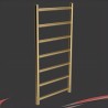 Vertis Designer Brushed Brass PVD Plated, Stainless Steel Towel Rail - closeup
