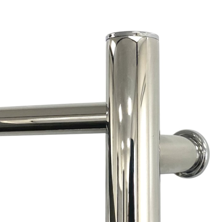 600mm (w) x 800mm (h) Curva Polished Stainless Steel Dry Electric Towel Rail (In-Built Controller)