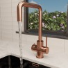 Brushed Copper 3-in-1 Instant Boiling Water Kitchen Tap – 2.4L Digital Boiler, Filter & 360° Swivel - Insitu