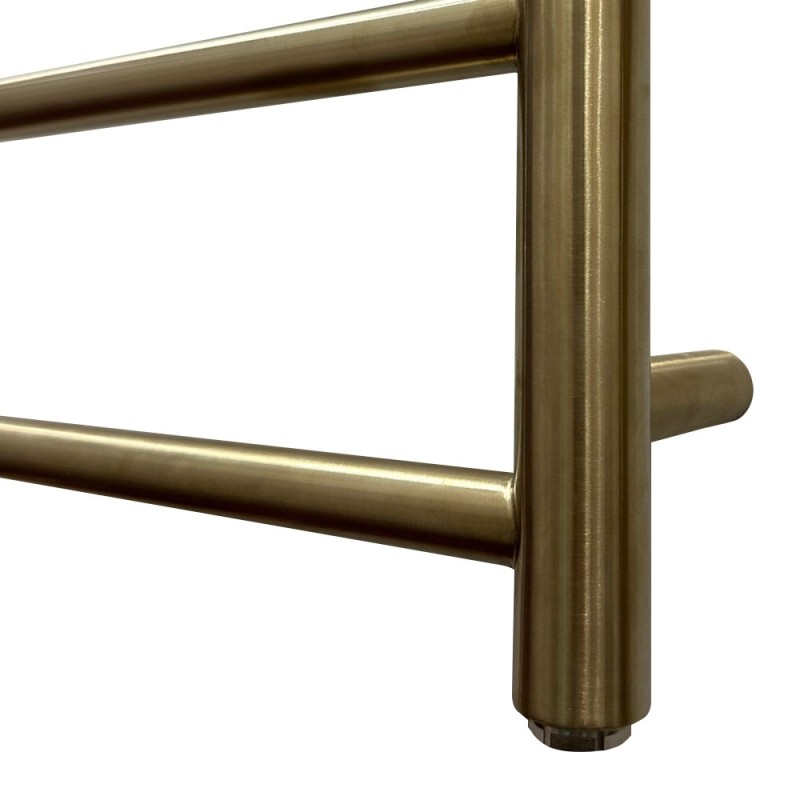 Vertis Designer Brushed Brass PVD Plated, Stainless Steel Towel Rail - closeup