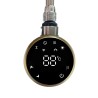 Athena Brushed Brass WIFI Thermostatic Electric Heating Element - closeup