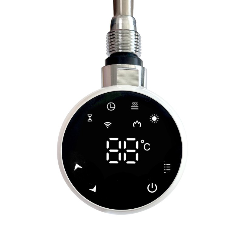 Athena White WIFI Thermostatic Electric Heating Element - closeup