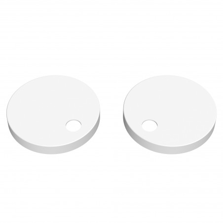 Matt White Toilet Seat Cover Caps 7.7mm Deep