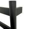 500mm (w) x 700mm (h) Strata Matt Black Stainless Steel Flat Bar Dry Electric Towel Rail (In-Built Controller)