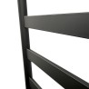 500mm (w) x 700mm (h) Strata Matt Black Stainless Steel Flat Bar Dry Electric Towel Rail (In-Built Controller)