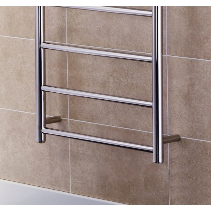 Vertis Designer Polished Stainless Steel Towel Rails - closeup