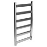 400mm (w) x 700mm (h) Strata Polished Stainless Steel Flat Bar Dry Electric Towel Rail (In-Built Controller)