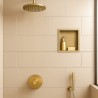 300mm (w) x 300mm (h) Brushed Brass Stainless Steel Square Pre-Formed Shower Niche