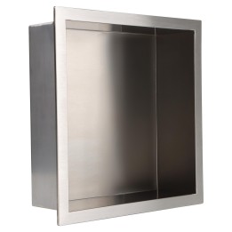 300mm (w) x 300mm (h) Stainless Steel Square Pre-Formed Shower Niche