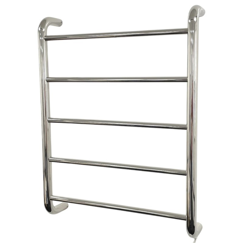 600mm (w) x 700mm (h) Contour Polished Stainless Steel Traditional Dry Electric Towel Rail