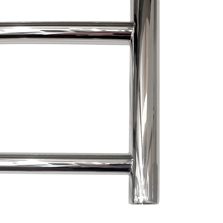 Vertis Designer Polished Stainless Steel Towel Rails - closeup