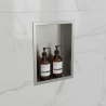 Stainless Steel Rectangular Pre-Formed Shower Niche (Dual-orientation) - closeup