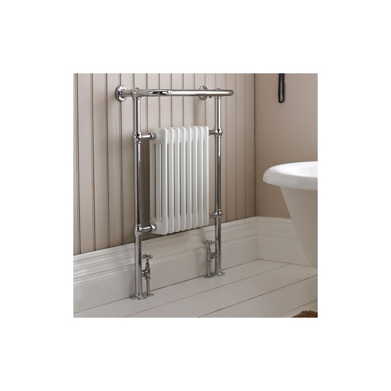 Angled Chrome Traditional "Cross Head" Valves for Radiators & Towel Rails (Pair)