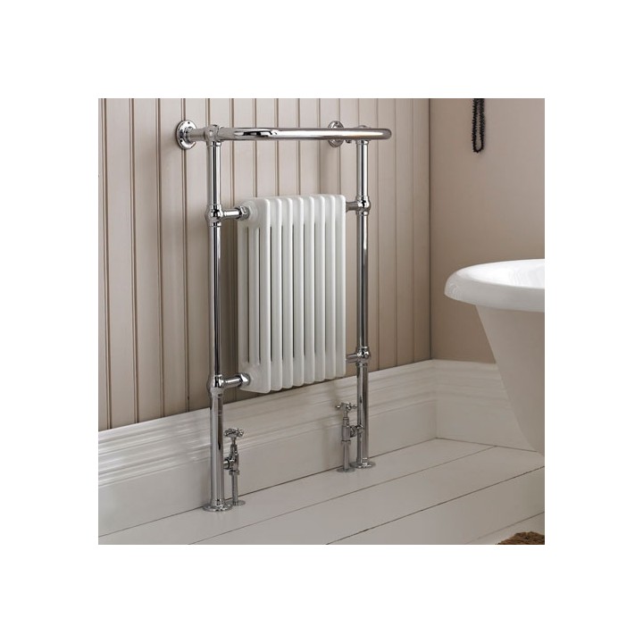 Angled Chrome Traditional "Cross Head" Valves for Radiators & Towel Rails (Pair)