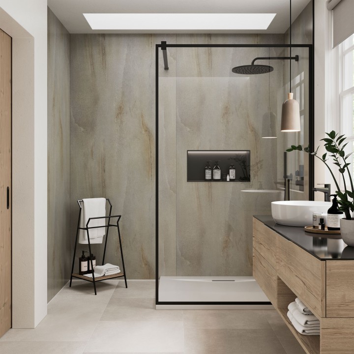 Silverdale Limeston Hydrocore - Showerwall Panels - Insitu