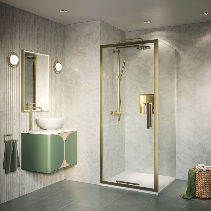Tundra Marble Hydrocore - Showerwall Panels - Insitu