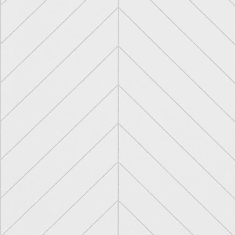Snow White Chevron Tile Effect - Showerwall Panels