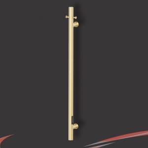 100mm (w) x 1100mm (h) Brushed Brass Stainless Steel Dry Electric Coat Robe Hanger/Dryer (In-Built Controller)