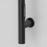 100mm (w) x 1100mm (h) Matt Black Stainless Steel Dry Electric Coat Robe Hanger/Dryer (In-Built Controller)
