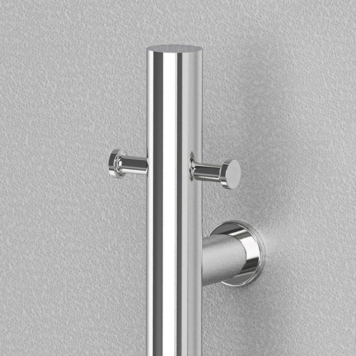 100mm (w) x 1100mm (h) Polished Stainless Steel Dry Electric Coat Robe Hanger/Dryer closeup