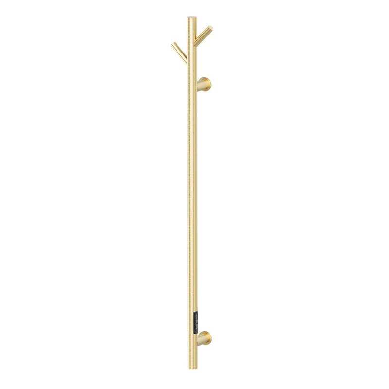 140mm (w) x 1100mm (h) Brushed Brass Stainless Steel Dry Electric Coat Robe Hanger/Dryer (In-Built Controller)
