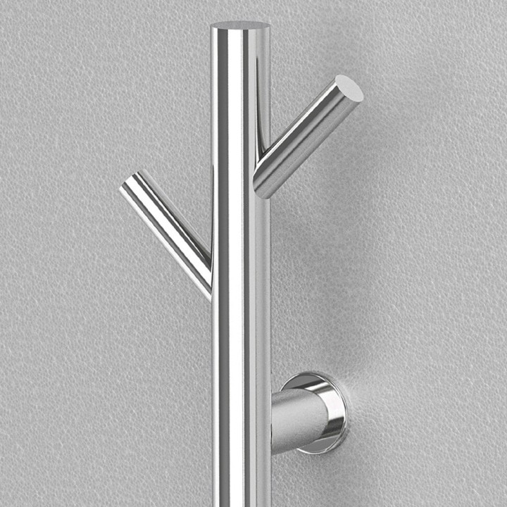 140mm (w) x 1100mm (h) Polished Stainless Steel Dry Electric Coat Robe Hanger/Dryer closeup