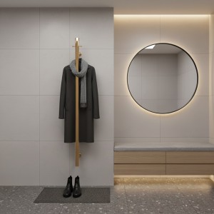 100mm (w) x 1100mm (h) Brushed Brass Stainless Steel Dry Electric Coat Robe Hanger/Dryer (In-Built Controller)