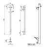 100mm (w) x 1100mm (h) Polished Stainless Steel Dry Electric Coat Robe Hanger/Dryer (In-Built Controller)
