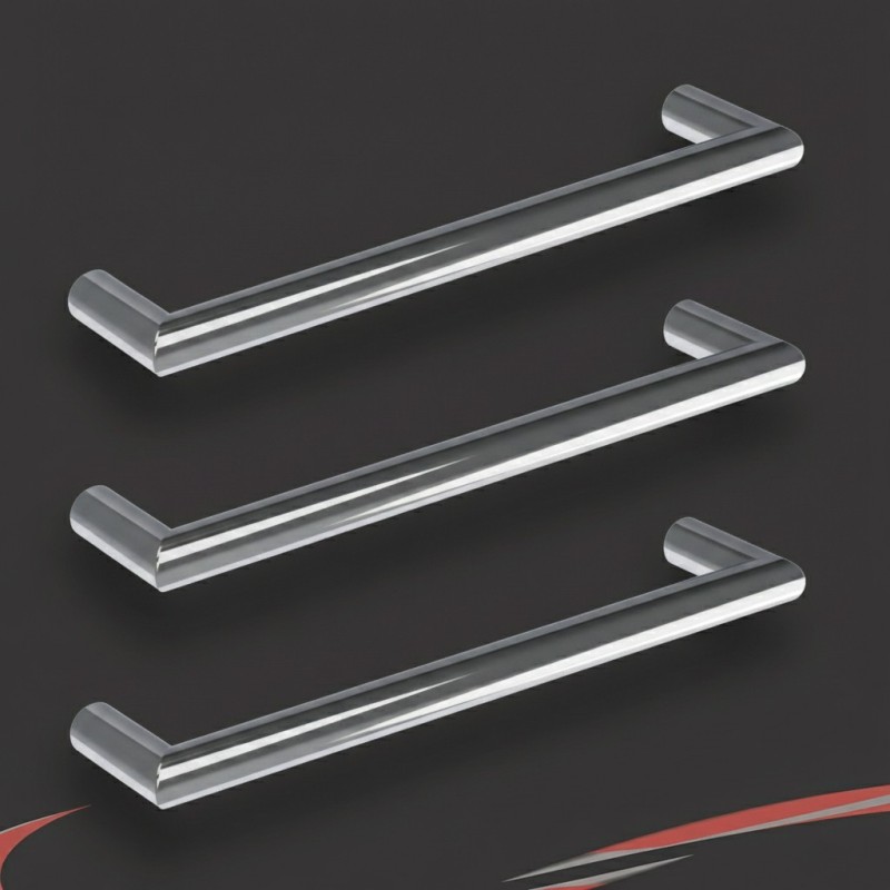 550mm(w) Round Polished Stainless Steel Heated Electric Towel Bars (Pack of 3)