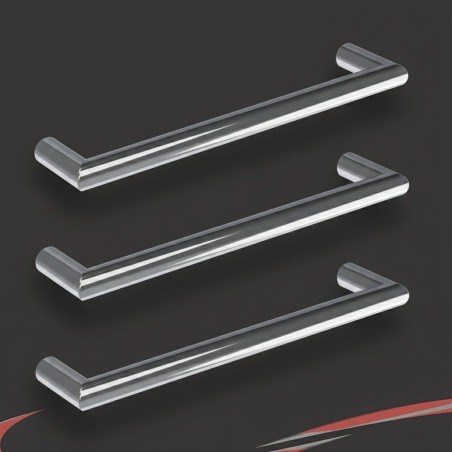 550mm(w) Round Polished Stainless Steel Heated Electric Towel Bars (Pack of 3)