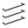 550mm(w) Round Polished Stainless Steel Heated Electric Towel Bars (Pack of 3)