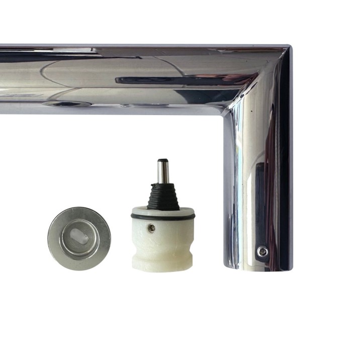 550mm(w) Round Polished Stainless Steel Heated Electric Towel Bars (Pack of 3)