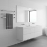 550mm(w) Square Polished Stainless Steel Heated Electric Towel Bars - closeup