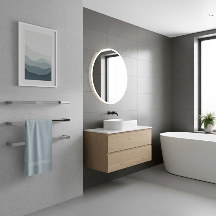 550mm(w) Square Polished Stainless Steel Heated Electric Towel Bars (Pack of 3)