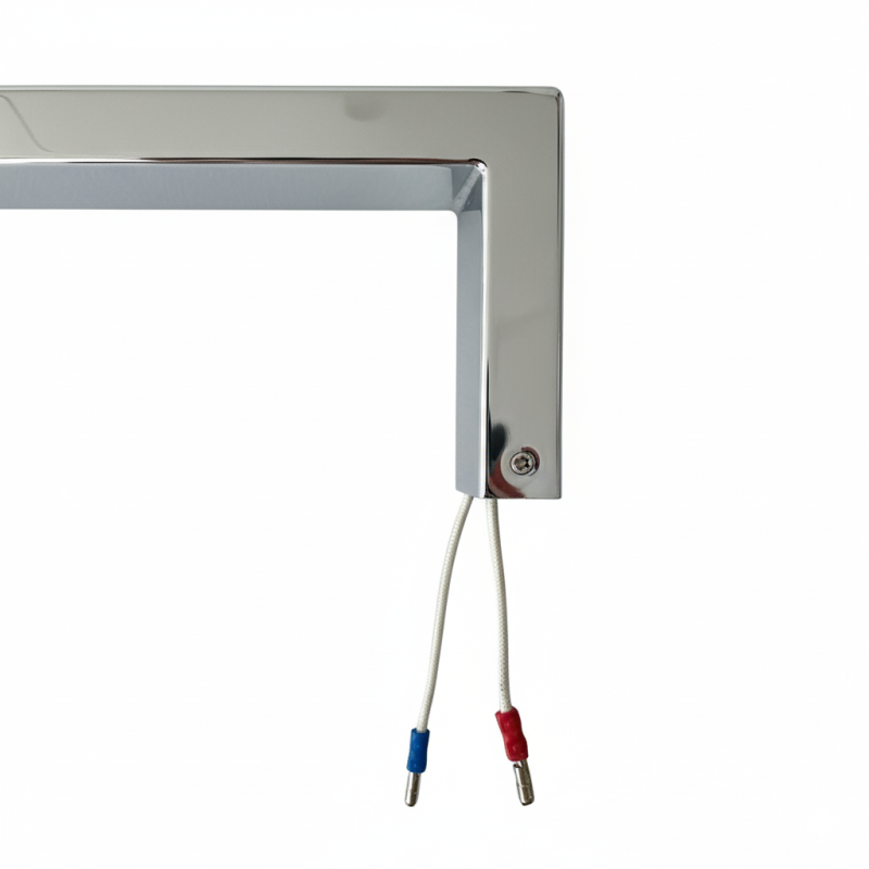 550mm(w) Square Polished Stainless Steel Heated Electric Towel Bars (Pack of 3)
