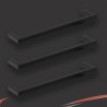 550mm(w) Square Matt Black Stainless Steel Heated Electric Towel Bars (Pack of 3)
