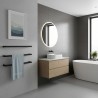 550mm(w) Square Matt Black Stainless Steel Heated Electric Towel Bars (Pack of 3)