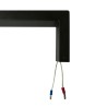 550mm(w) Square Matt Black Stainless Steel Heated Electric Towel Bars (Pack of 3)