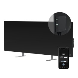 AENO Smart LED Wifi Black Glass Infrared Reversible Panel Heater 700W