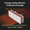 AENO Smart LED Wifi White Glass Infrared Reversible Panel Heater 700W