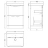 Lunar 600mm Freestanding Drawer Vanity Units