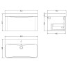 Lunar 800mm Wall Hung Drawer Vanity Units