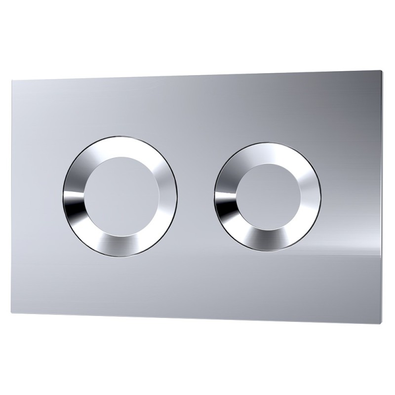 Chrome Dual Flush Plate (Round Buttons) Chrome Dual Flush Plate (Round Buttons)