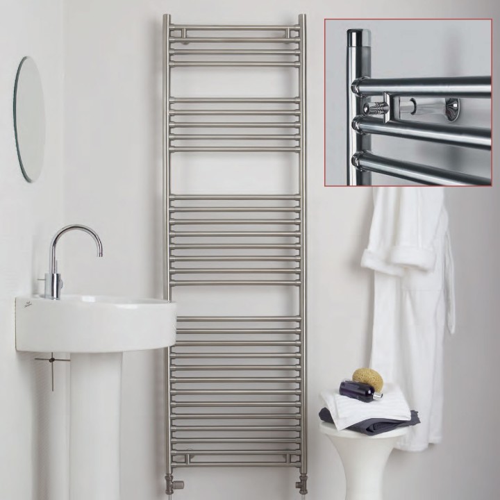 Aeon "Seren" Designer Brushed & Polished Stainless Steel Towel Rails (7 Sizes)