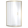 Brushed Brass Rene Single Door Quadrant Shower Enclosure - 900mm