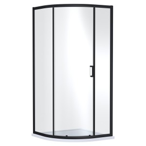 Black Rene 6mm Single Door Quadrant Shower Enclosure - 900mm