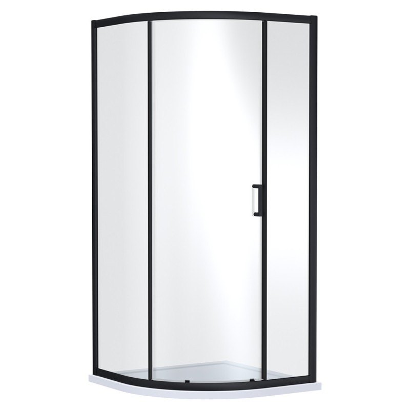 Black Rene Single Door Quadrant Shower Enclosure - 900mm