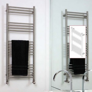 Aeon "Tora" Designer Brushed Stainless Steel Towel Rails (6 Sizes)